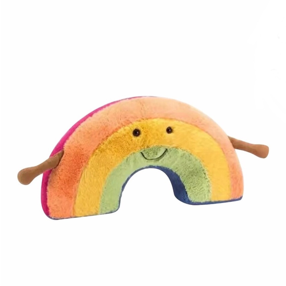Jellycat Smiling Rainbow Plush - Pink Orange Yellow Green Blue